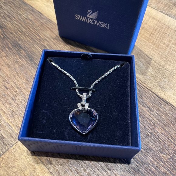 Swarovksi Oceanic Tanzanite Crystal Heart Necklace NWT - Picture 14 of 14